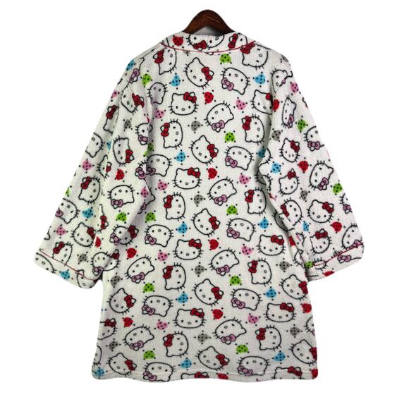 SANRIO/HELLO KITTY Plush Fleece Robe Womens Size M - Picture 4 of 9